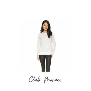 Club Monaco Kaelane Mixed Media Knit Sweater XS